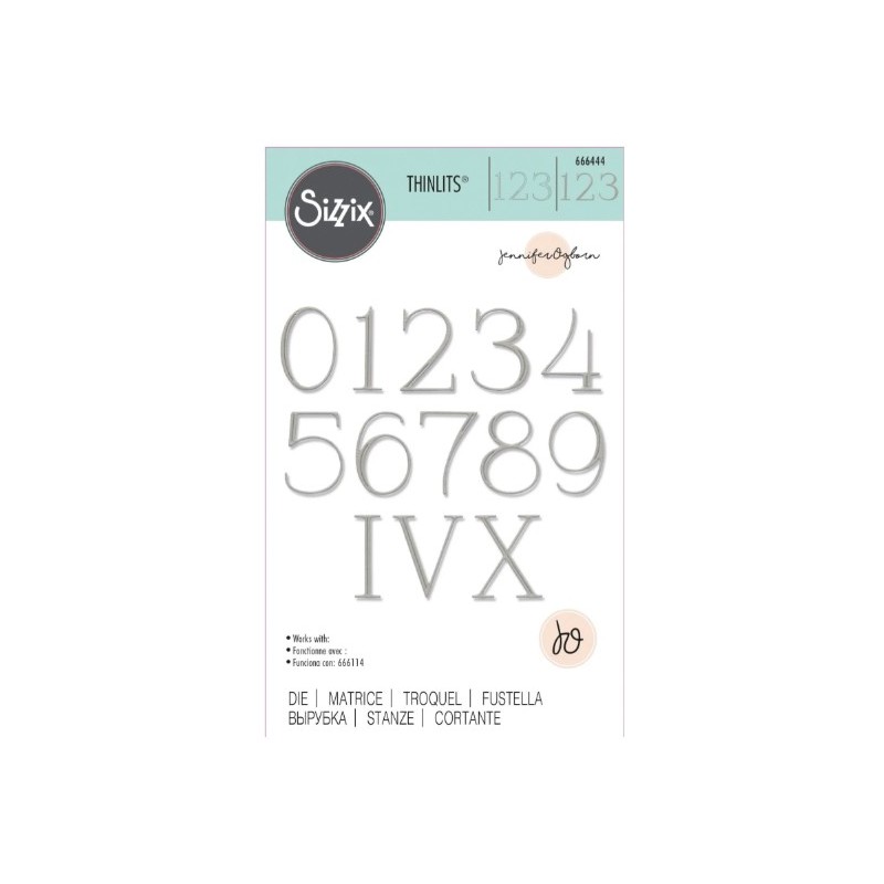 Sizzix • Thinlits Die Elegant Numerals