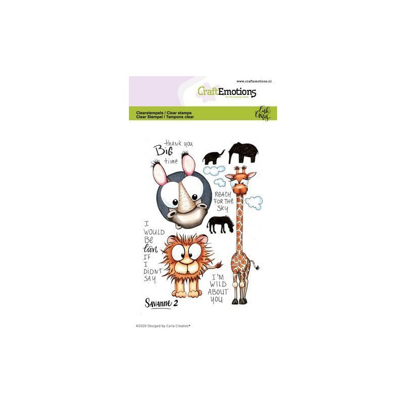 CraftEmotions clearstamps A6 - Savanne 2 Carla Creaties