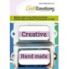 CraftEmotions Metal label holder large - silver 2 pcs 32x70mm