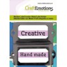 CraftEmotions Metal label holder large - black 2 pcs 32x70mm