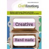 CraftEmotions Metal label holder large - old bronze 2 pcs 32x70mm