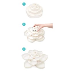We R Makers • Embellishment storage bloom White 28,70x28,70x16,51cm