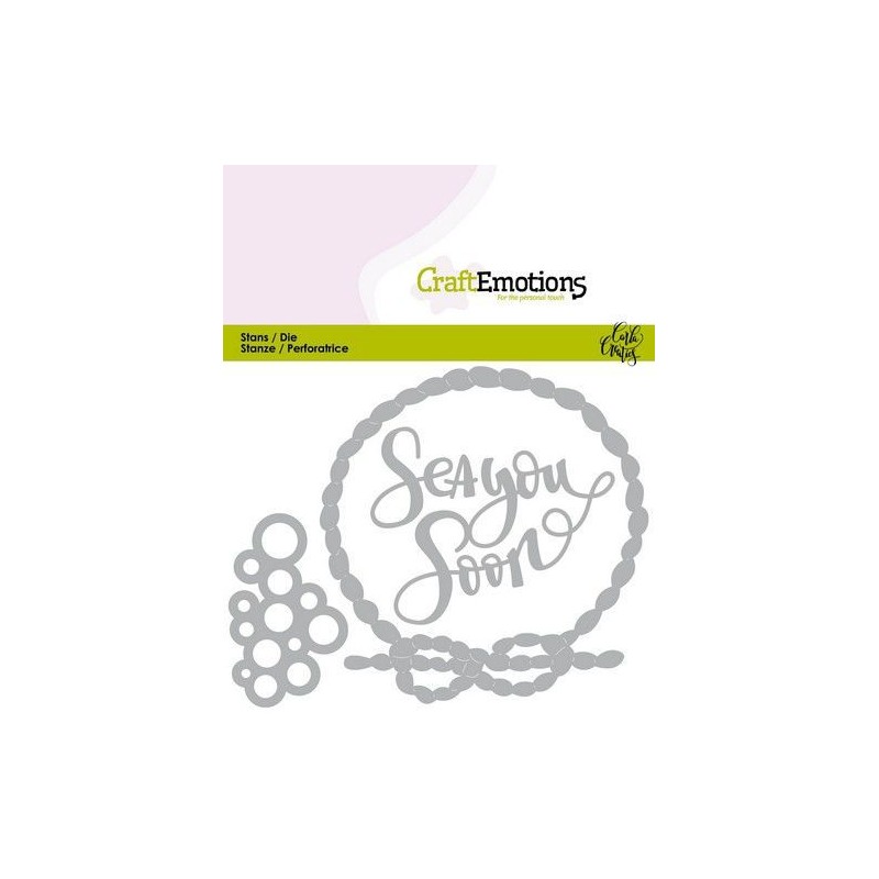 CraftEmotions Die - Ocean - Sea You Soon Card 11x9cm Carla Creaties