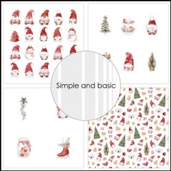 Simple and Basic Design Papers "Christmas Gnomes" SBP523