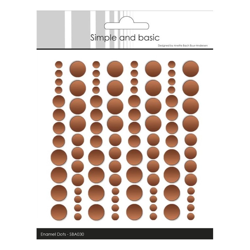 Simple and Basic Enamel Dots "Metallic Copper - Matte" SBA030