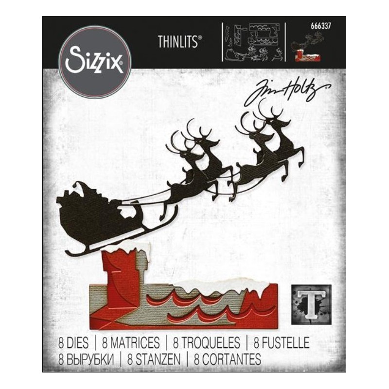 Sizzix/Tim Holtz Thinlits Die "Reindeer Sleigh" 666337