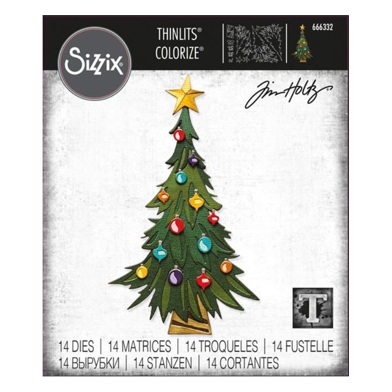 Sizzix/Tim Holtz Thinlits Die "Trim a Tree Colorize" 666332