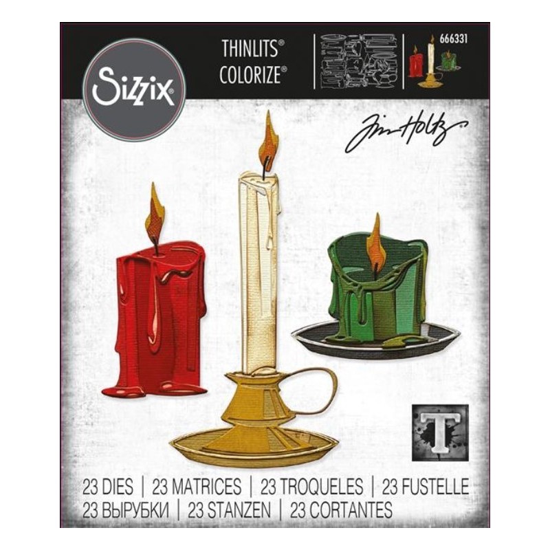 Sizzix/Tim Holtz Thinlits Die "Candleshop Colorize" 666331