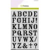CraftEmotions stencil - alphabet vintage A5 - H 27mm