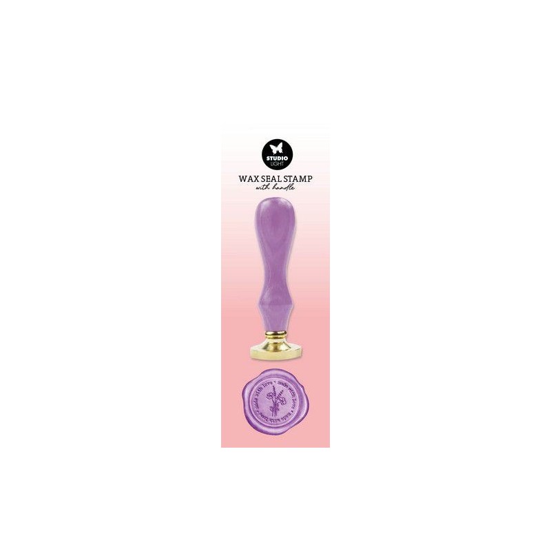 Studio Light • Essentials Tools Wax Stamp With Handle Purple Made With Love