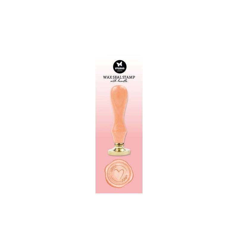Studio Light • Essentials Tools Wax Stamp With Handle Peach Heart