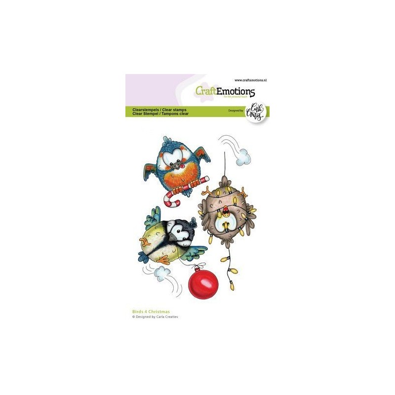 CraftEmotions clearstamps A6 - Birds 4 Christmas Carla Creaties