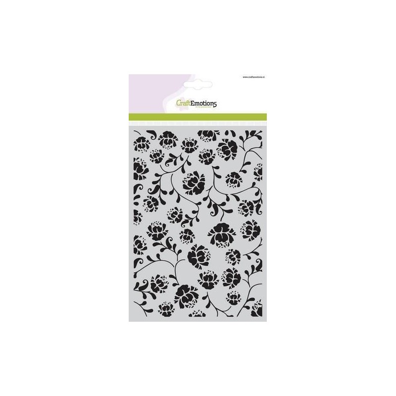 CraftEmotions Mask stencil Folklore flower A5
