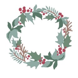 Sizzix • Layered Stencils Holly Wreath 4pcs