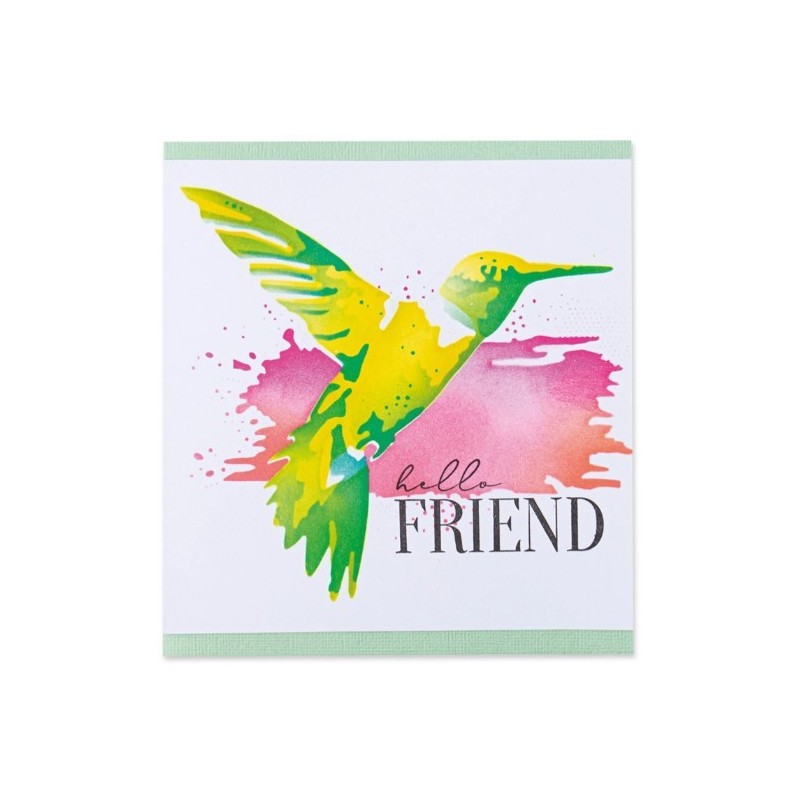 Sizzix • Layered stencil Hummingbird
