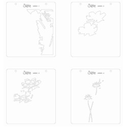 Sizzix • Layered stencil Flowers 4 st