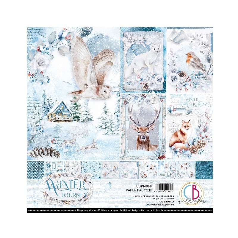 Ciao Bella WINTER JOURNEY PAPER PAD 12"X12"
