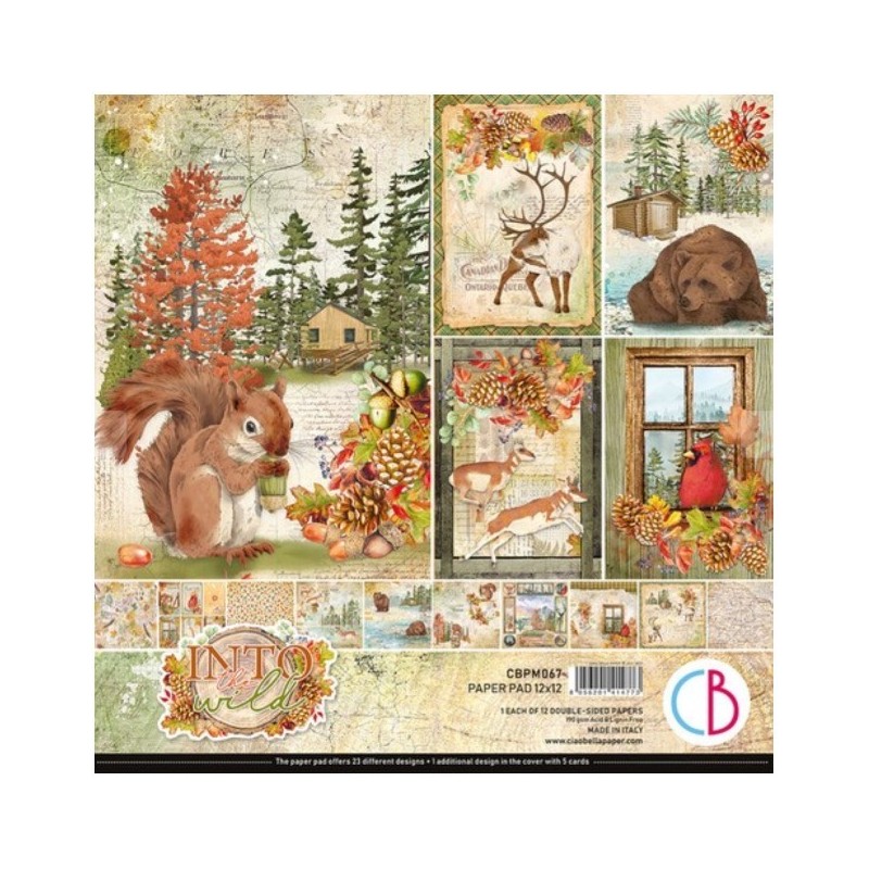 Ciao Bella INTO THE WILD PAPER PAD 12"X12"