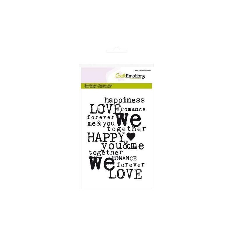 CraftEmotions clearstamps A6 - achtergrond Love