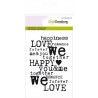 CraftEmotions clearstamps A6 - achtergrond Love