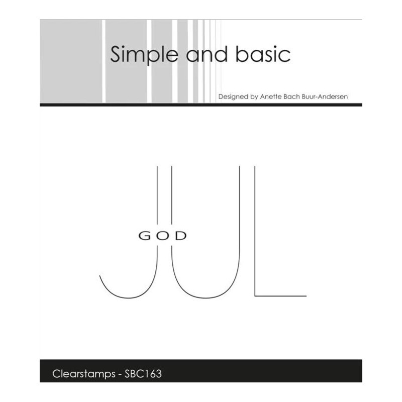 Simple and basic Clearstamp "God Jul" SBC163