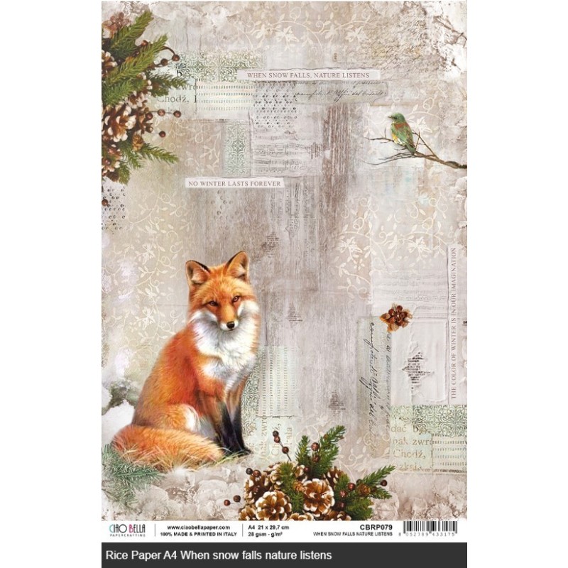 Ciao Bella Rispapper A4 WHEN SNOW FALLS NATURE LISTENS