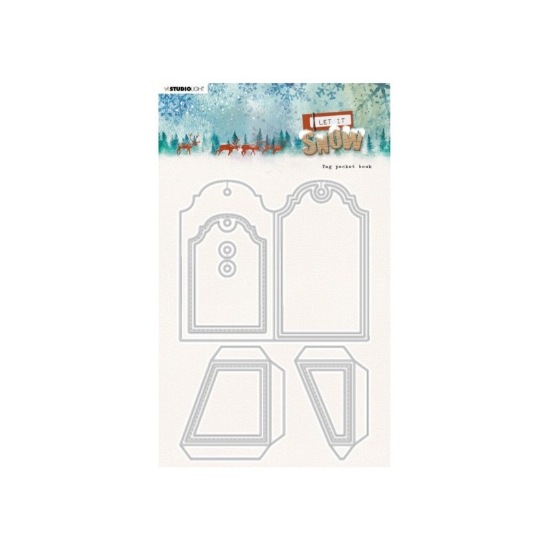 Studio Light • Let It Snow Cutting Dies Tag Pocket Book