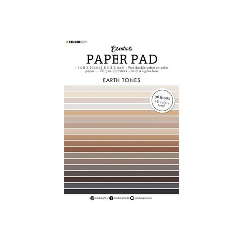 Studio Light Paper Pad "Unicolor Earth Tones" SL-ES-PP51