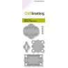 CraftEmotions DIE - vintage hinges and lock plate Card 5x10cm