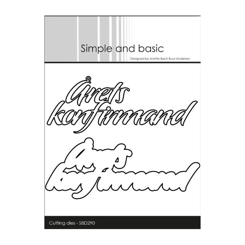 Simple and Basic die "Årets Konfirmand" SBD290