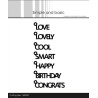 Simple and Basic die "Texts w/Hanger - English" SBD257