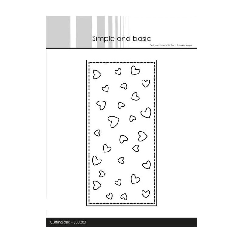 Simple and Basic die "Mini Slim - Lots of Hearts" SBD280