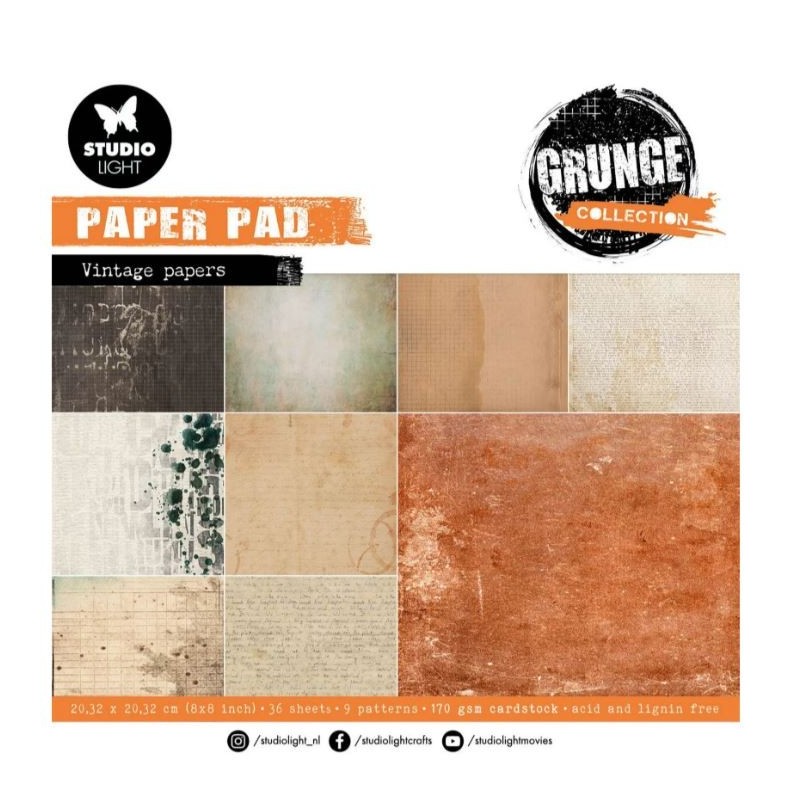 Studio Light • Grunge Collection Paper Pads Old Papers