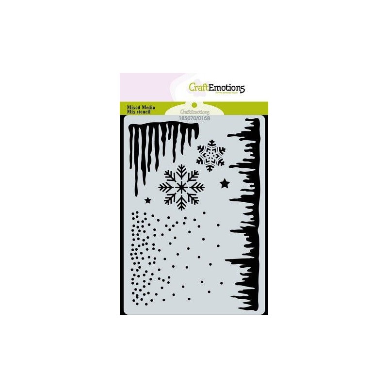 CraftEmotions Mask stencil - Icicles, crystals and snow A6