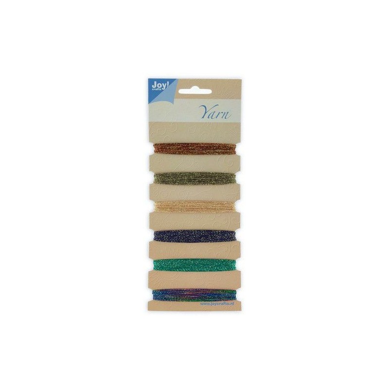 Joy! crafts Embroidery thread set - brown - green - purple 6300/0102- Metal effects 6x25mtr