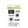 CraftE clearstamps A6 - vintage baby text labels (ENG) Lovely Baby