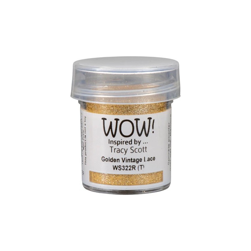 WOW! Embossing Powder "Embossing Glitters - Golden Vintace Lace - Regular" WS322R