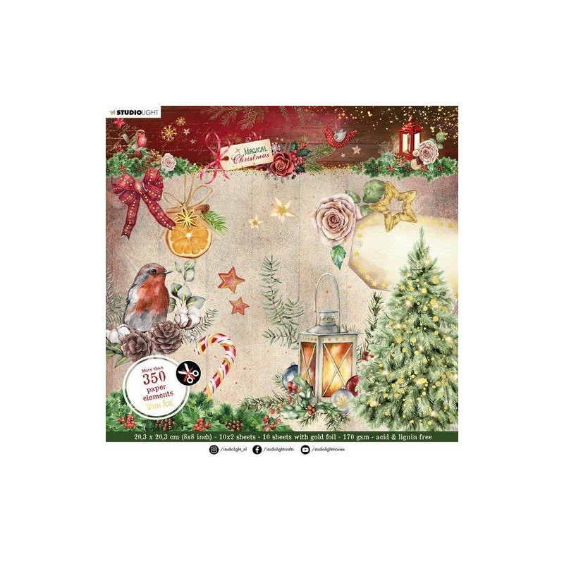 Studio Light Die Cut Block Magical Christmas nr.55 SL-MC-DCB55 203x203mm