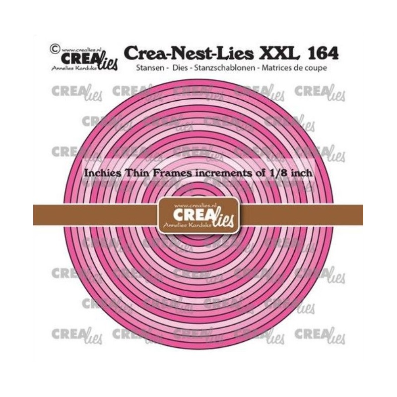 Crealies Crea-Nest-Lies XXL Inchies circle thin frames CLNestXXL164 max. 5,125 x 5,125 inch