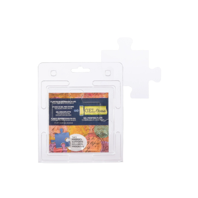 Gel Press • Gel Printing Plate Puzzle Piece 4x4"