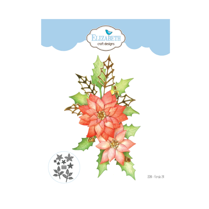 Elizabeth Craft florals 24 poinsettia
