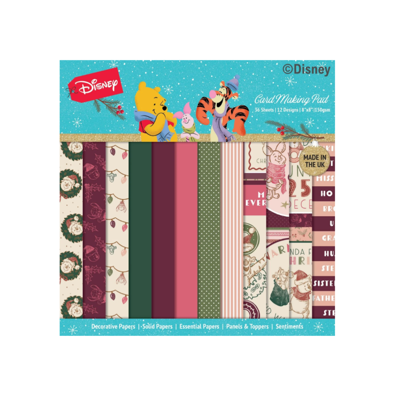 Creative Expressions • Disney 8x8 Winnie The Pooh Christmas Card Making Pad 20,32x20,32cm