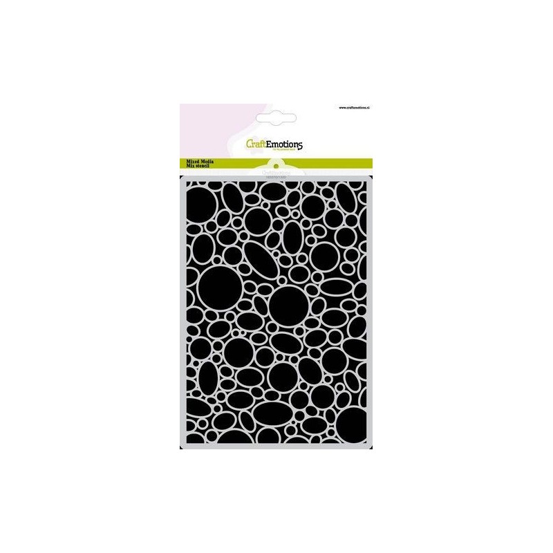 CraftEmotions Mask stencil rings round - oval background A5