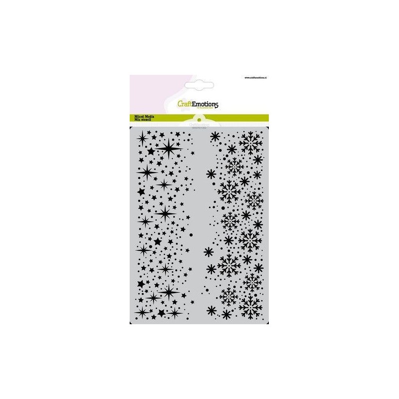 CraftEmotions Mask stencil loose stars crystals A5