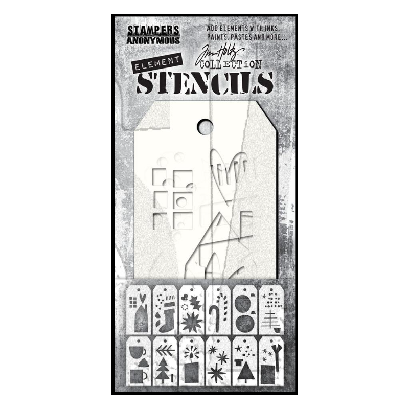 SA / Tim Holtz Stencils "Elements - Festive art" TH-EST005