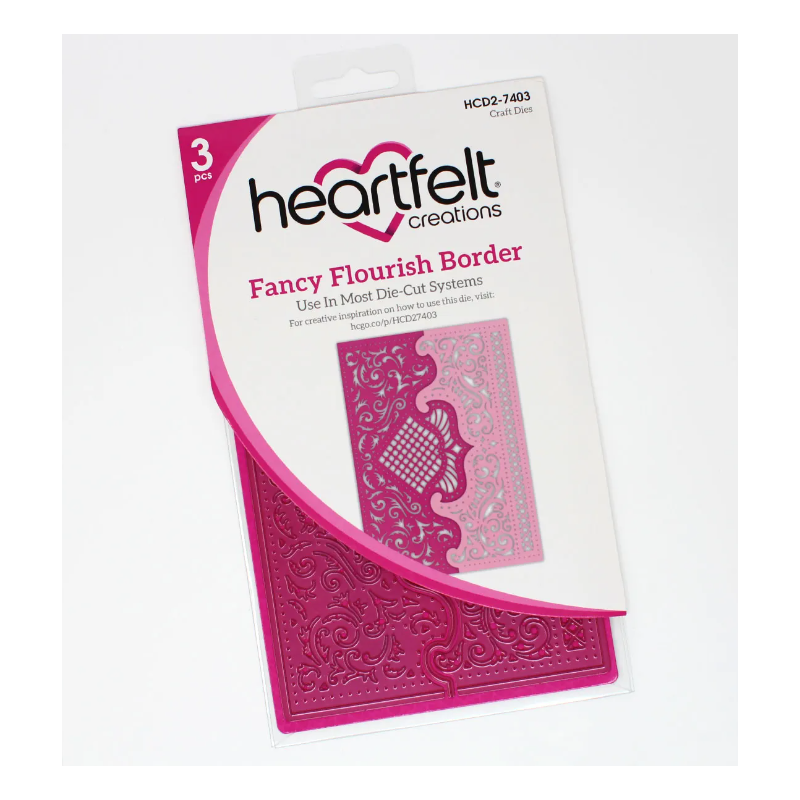Heartfelt Fancy Flourish Border Die  HCD2-7403