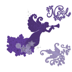Heartfelt Starry Noel Angel Cling Stamp + Die  HCPC-3997 HCD1-7415