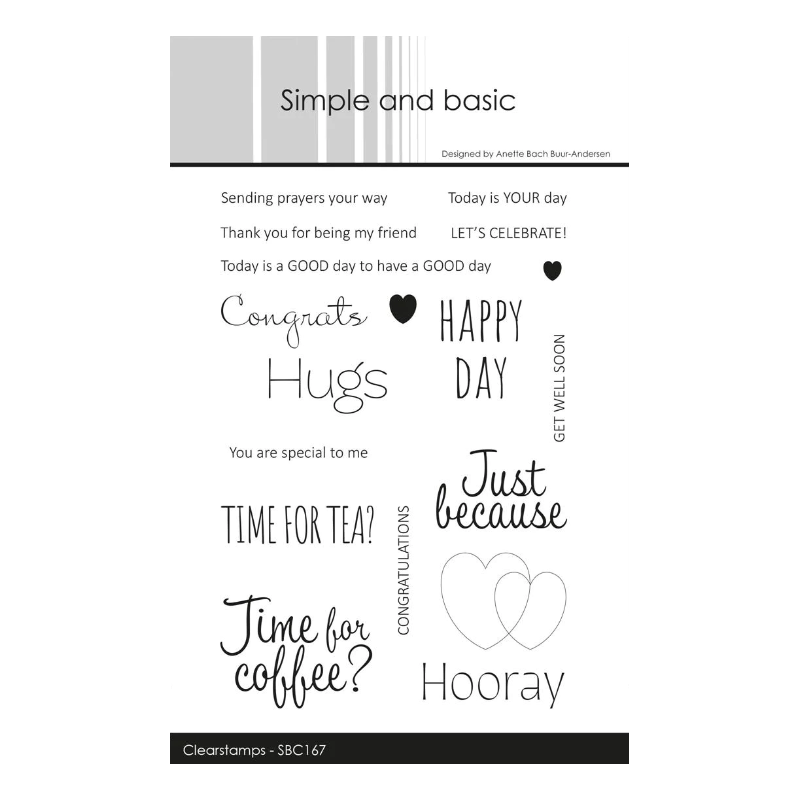 Simple and basic Clearstamp "English texts" SBC167