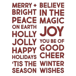 Sizzix • Thinlits Die Set Bold Text Christmas 9 pieces