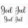 Lazer design stämpel God Jul  2 storlekar